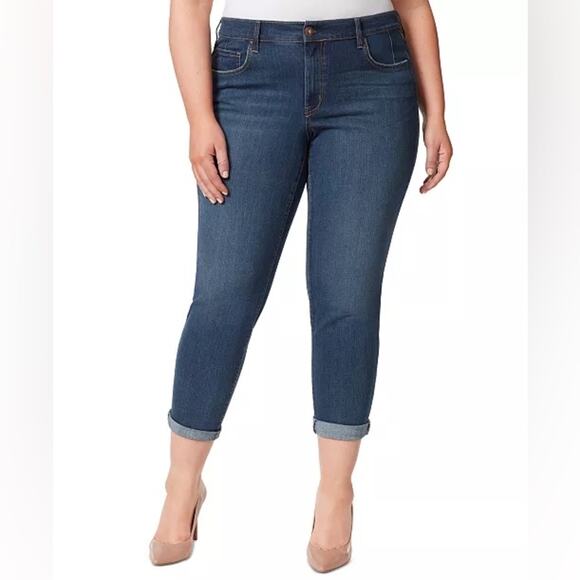 NWOT Jessica Simpson Plus Size Mika Best Friend Skinny Crop Jeans Size 24W - Picture 1 of 9